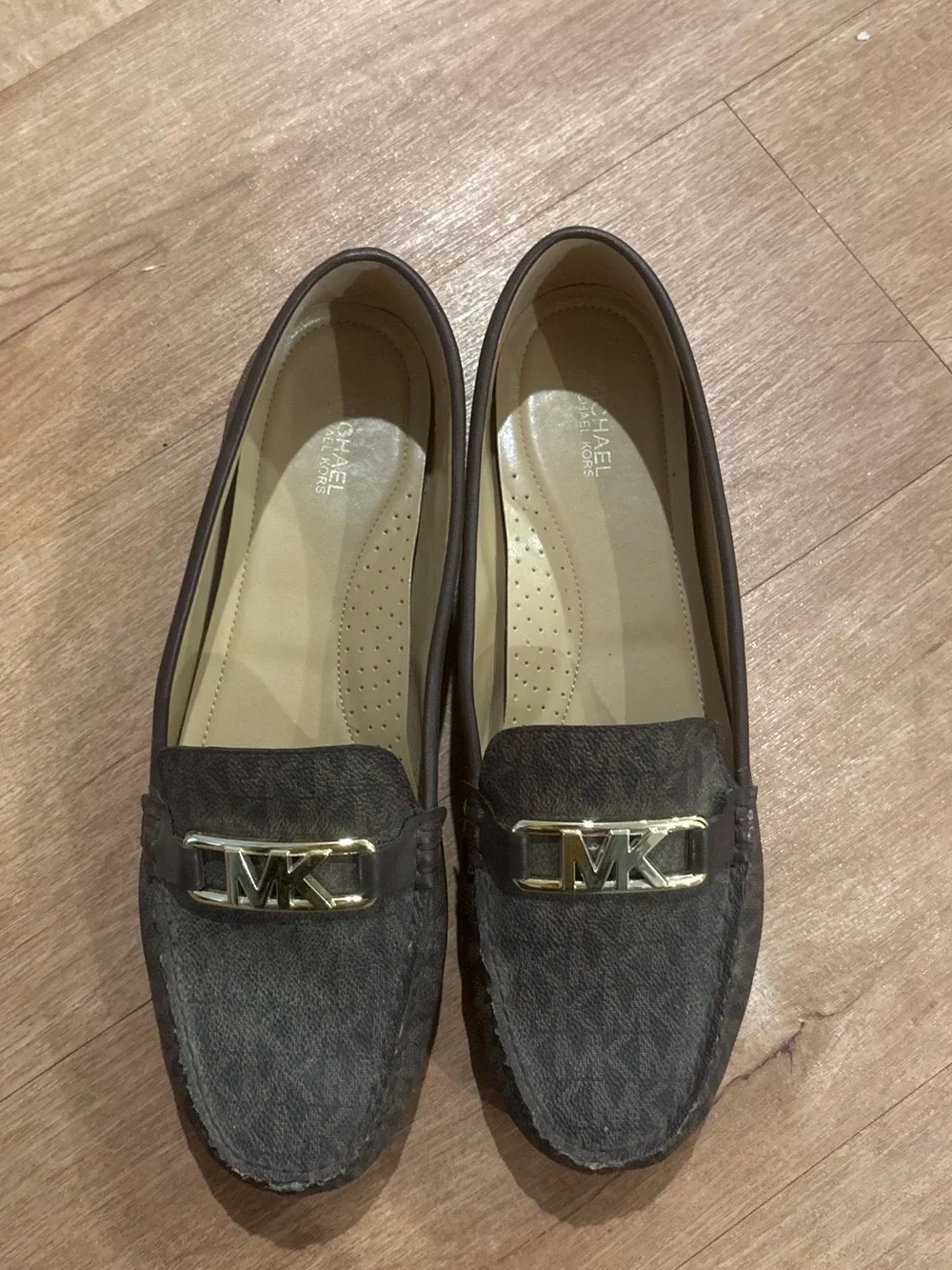 Michael Kors Men’s Brown Logo Moccasin Loafers